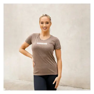 Dámské sportovní tričko Iron Aesthetics Tri-Blend, hnědé