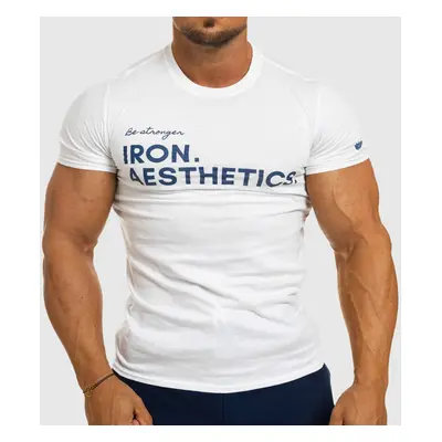 Pánské fitness tričko Iron Aesthetics Be Stronger, bílé