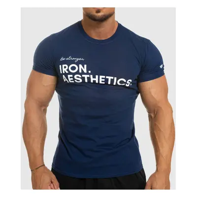 Pánské fitness tričko Iron Aesthetics Be Stronger, modré