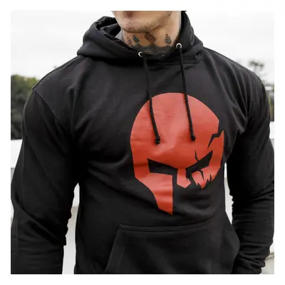 Fitness mikina bez zipu Iron Aesthetics SKULL, B&R