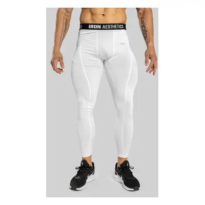 Pánské sportovní legíny Iron Aesthetics Dry Cool, bílé