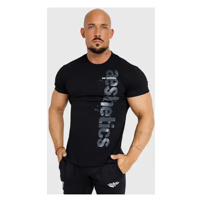 Pánské fitness tričko Iron Aesthetics Cross, černé