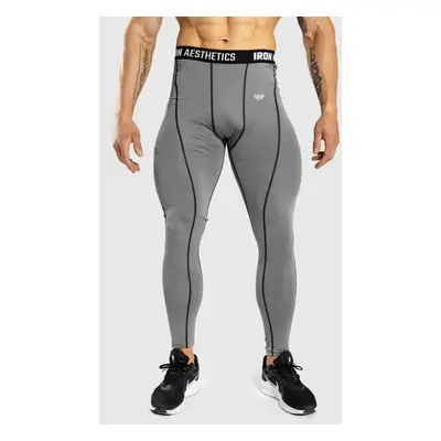 Pánské sportovní legíny Iron Aesthetics Dry Cool, šedé