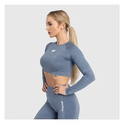 Dámský sportovní crop top Iron Aesthetics Solid, modrý