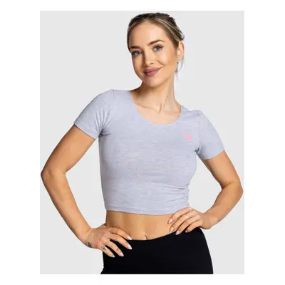 Sportovní crop top Iron Aesthetics Short Crop Chic, šedý