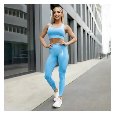 Bezešvá fitness souprava Iron Aesthetics Seamless Spots, modrá