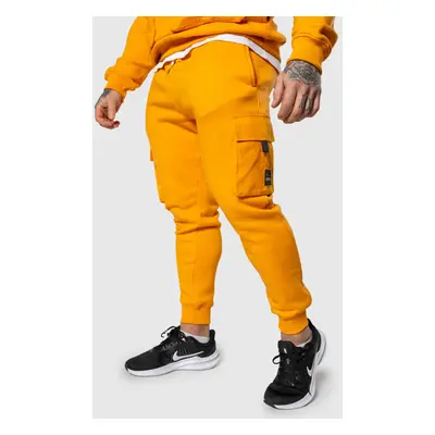 Pánské tepláky Iron Aesthetics Cargo Joggers, oranžové