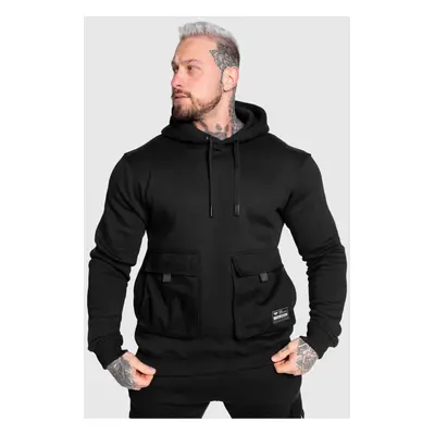 Mikina s kapucí Iron Aesthetics Cargo Hoodie, černá