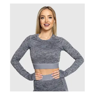 Sportovní crop top Iron Aesthetics Grande, šedý