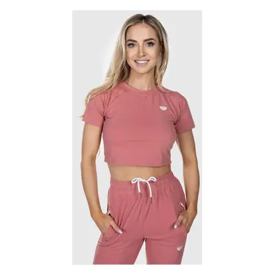 Sportovní crop top Iron Aesthetics Euphoria, růžový