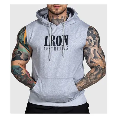 Tílko s kapucí Iron Aesthetics Cut Off, šedé