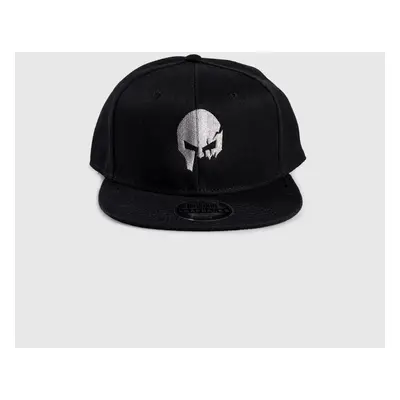 Pánská kšiltovka Aesthetics Snapback SKULL SILVER, černá