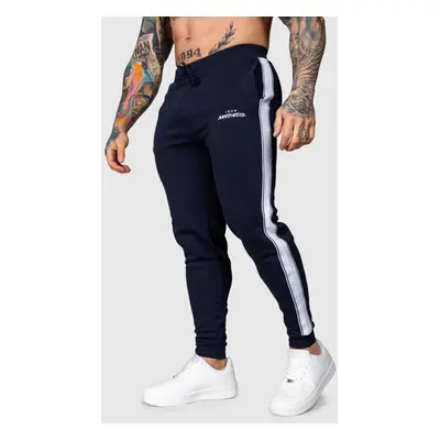 Jogger tepláky Iron Aesthetics Strips, navy