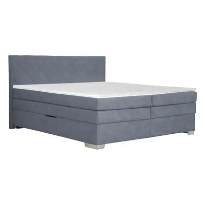 Boxspring postel JOHANA 160x200, šedě modrá