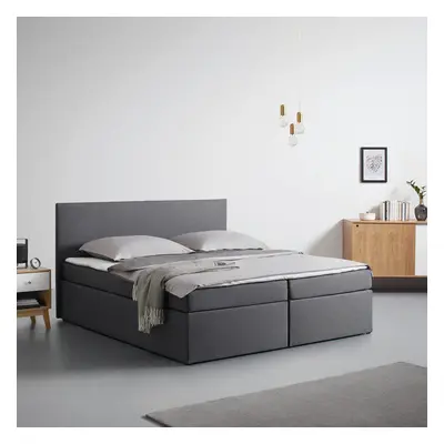 Manželská boxspring postel Lucy, 180x200, šedá