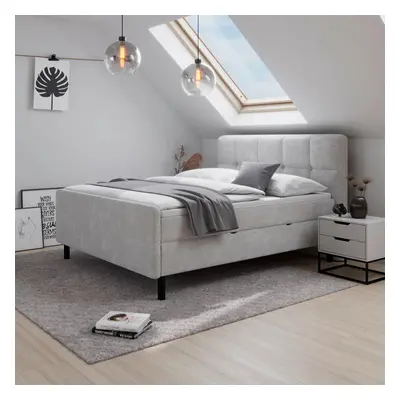 Posteľ boxspring MARBELLA 180x200, světle šedá