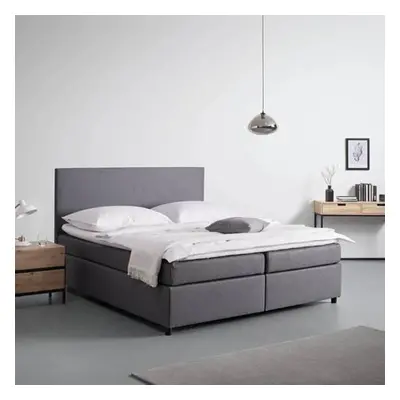 Boxspring postel MELIA, 180x200, šedá