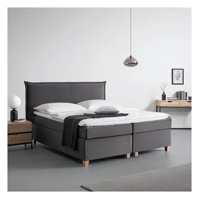 Manželská boxspring postel RINA, 180x200, šedá