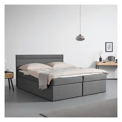 Boxspring postel s topperem Rosa, 180x200, antracitová