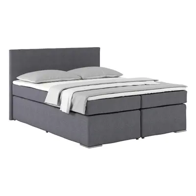 Postel Boxspring NERO PL: 160/200 cm, tmavě šedá