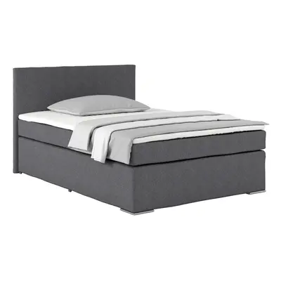 Postel Boxspring Nero 140x200 cm, tmavě šedá