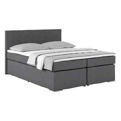 Postel Boxspring NERO 160x200 cm, tmavě šedá