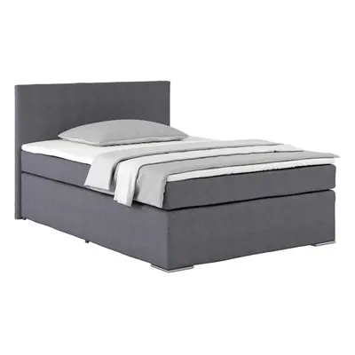 Postel Boxspring NERO PL: 140/200 cm, tmavě šedá