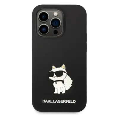 Karl Lagerfeld Liquid Silicone Choupette NFT kryt iPhone 14 Pro černý