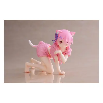 Soška Taito Re:Zero - Desktop Cute Ram (Cat Roomwear Version) 13 cm