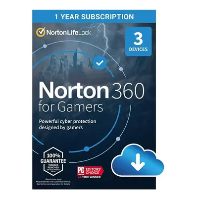 Norton 360 For Gamers 50GB CZ 1 uživatel pro 3 zařízení na 12 měsíců (ESD)