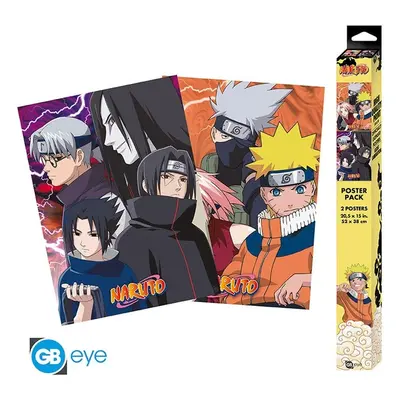 Set 2 plakátů Naruto Shippuden - Konoha Ninjas & Deserters (52x38 cm)