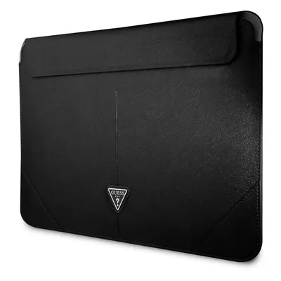 Guess Saffiano Triangle Metal Logo Computer Sleeve 13/14" černý