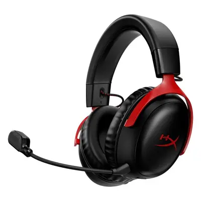 HyperX Cloud III bezdrátový herní headset červený