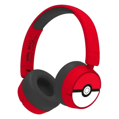 OTL bezdrátová sluchátka dětská s motivem PokéBall červená