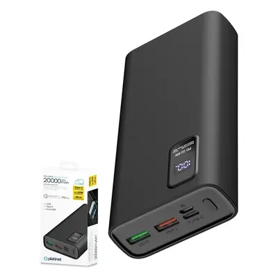 Platinet PowerBank 20000mAh PD 3.0/QC 3.0 černá