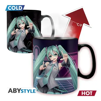 Hrnek Hatsune Miku - The Show (měnící se motiv) 460 ml