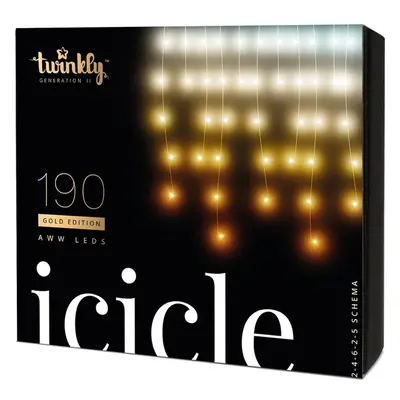 Twinkly Icicle Gold Edition chytrá světýlka 190 ks 5m