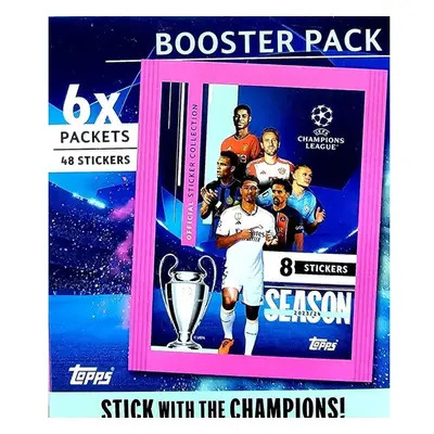 Fotbalové samolepky Topps UEFA UCL - Booster Pack (48 v balíčku)