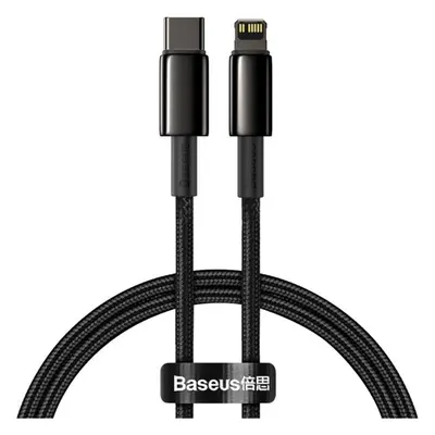 Baseus Tungsten Gold kabel USB-C/Lightning (PD) 20W 1m černý