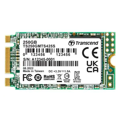 TRANSCEND SSD 425S 250GB, M.2 2242 SSD, SATA3 B+M Key, TLC