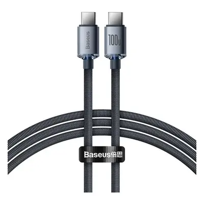 Baseus Crystal Shine Series kabel USB-C/USB-C (100W) 1,2m černý