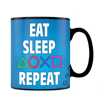 Hrnek Playstation - Eat Sleep Repeat (měnící se motiv)