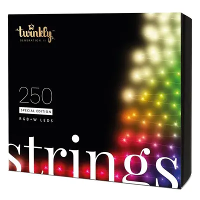 Twinkly Strings Special Edition chytré žárovky na stromeček 250 ks 20m černý kabel