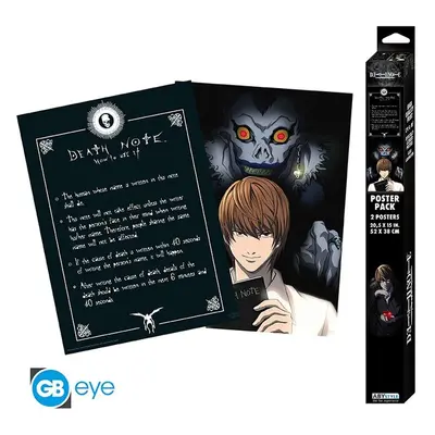 Set 2 plakátů Death Note - Light & Death Note (52x38 cm)