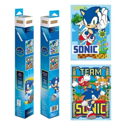 Set 2 plakátů Sonic & Team (52x38 cm)