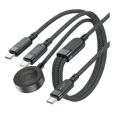 Acefast USB-C 3v1 100W inteligentní nabíjecí datový kabel, 1,2m