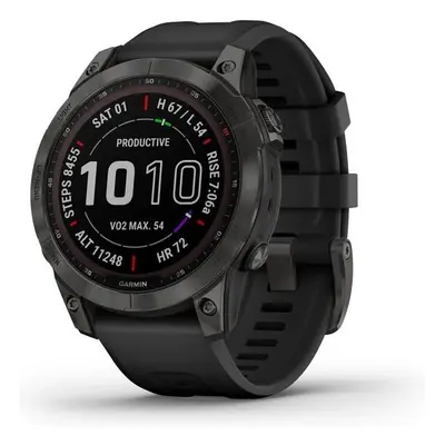 Garmin Fenix 7 Sapphire Solar Edition Grey DLC Titanium / Black Band