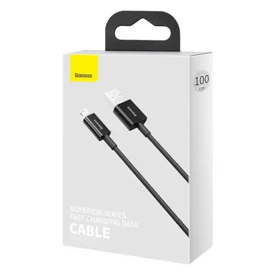 Baseus Superior Series rychlonabíjecí kabel Lightning 2.4A 1m černá