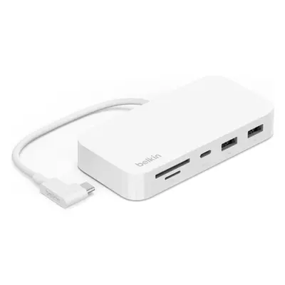 Belkin Connect USB-C 6v1 Multiport Hub s držákem bílý