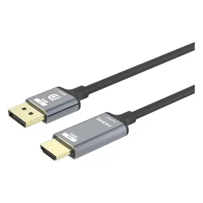 PremiumCord DisplayPort 1.4 na HDMI2.1 kabel pro rozlišení 8K@60Hz,4K@144Hz, 2m